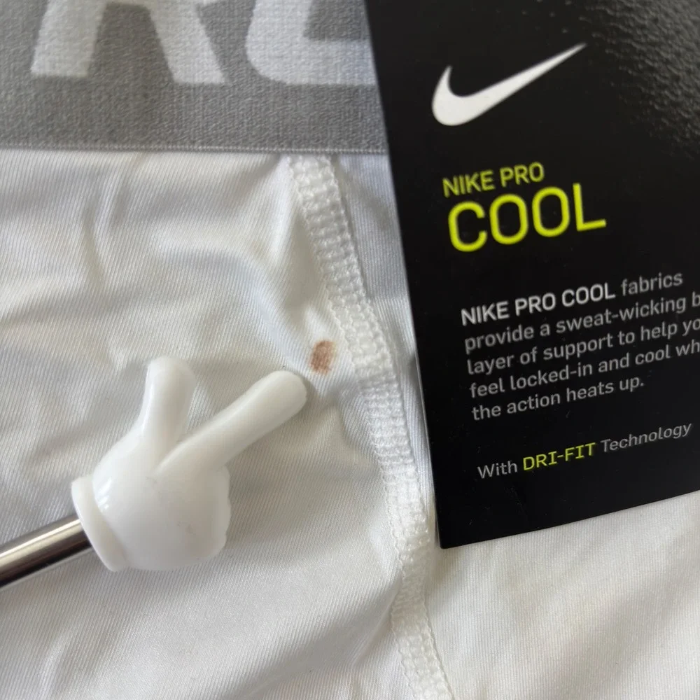 Nike Pro Cool Compression Shorts Mens XXL White Dri-FIT Training Boxers New